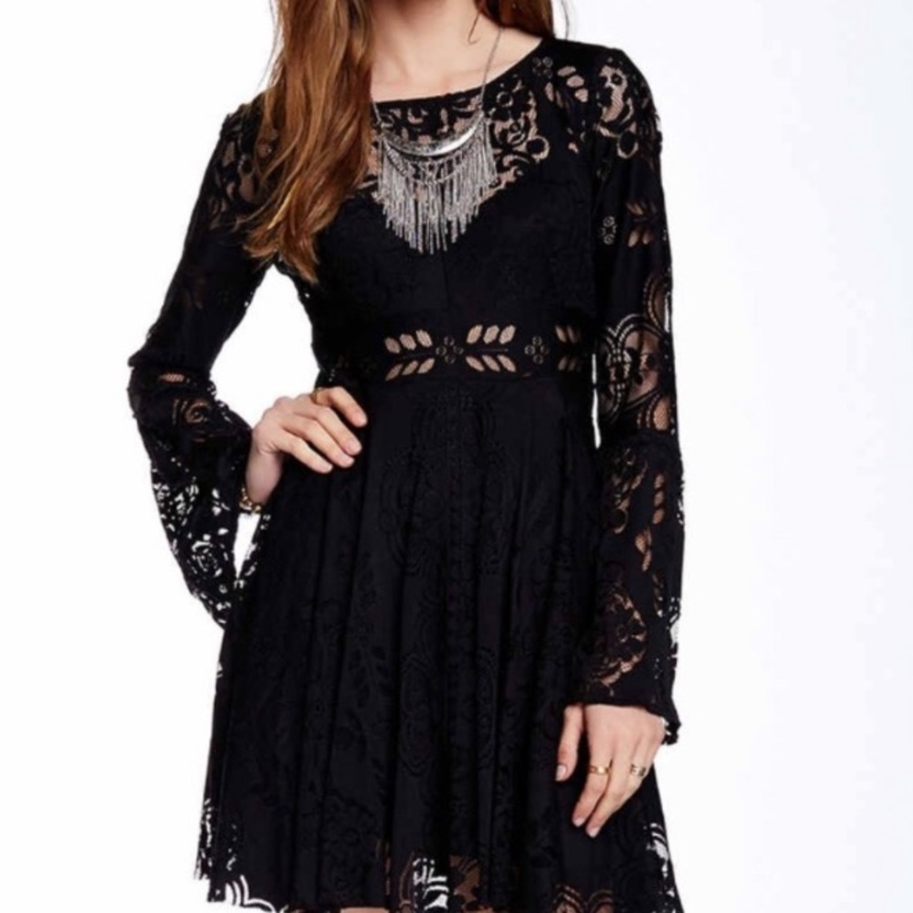 NWT FREE PEOPLE LOVERS FOLK LACE DRESS